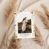 Save The Date Photo Arch Botanical Floral Enregistrer la date