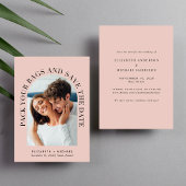Save The Date Photo Arch moderne Destination Mariage Blush
