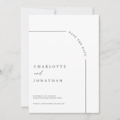 Save The Date Photo Arch moderne Mariage noir et blanc (Devant)