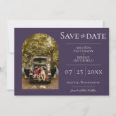 Save The Date Photo Arche simple | Purple Enregistrer la date (Devant)