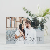 Save The Date Photo avec superposition de texte noir Romance mod (Debout devant)
