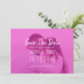 Save The Date Photo avec superposition rose (Debout devant)
