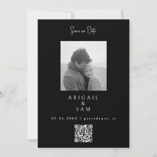 Save The Date Photo B/N de simplicité moderne