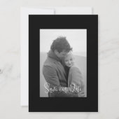 Save The Date Photo Black Modern Simplicité B/W (Devant)