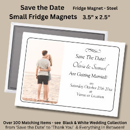 Save The Date, Photo - Black & White with Infinity Magneet