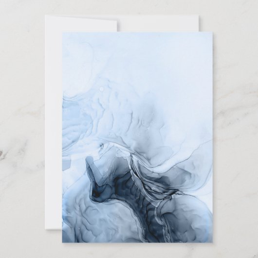 Save The Date Photo Bleue Moderne Appartement Enregistrer La Car (Dos)