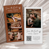 Save The Date Photo Boho de Terracotta moderne Bande de papier Q
