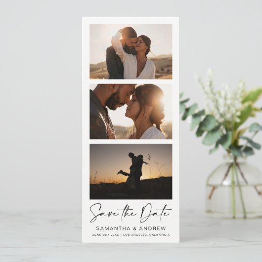 Save The Date Photo Booth 3 Photo Code Qr Enregistrer La Date (Debout devant)
