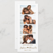 Save The Date Photo Booth Signet Script Wedding Enregistrer la d (Devant / Derrière)
