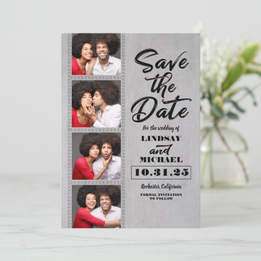Save The Date Photo Booth Signet thème amusant Enregistrer la da (Debout devant)