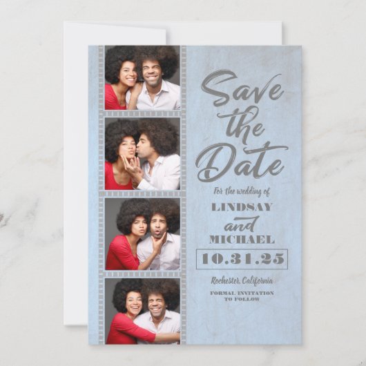 Save The Date Photo Booth Signet thème amusant Enregistrer la da (Devant)