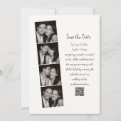Save The Date Photo Booth Strip Handwritten Script Wedding Fun  (Devant)