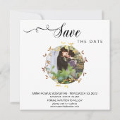 Save The Date *~* PHOTO Botanique Boho Wedding Enregistrer La Da (Devant)