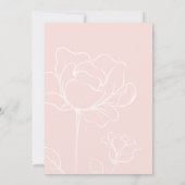 Save The Date Photo botanique rose poussiéreuse (Dos)