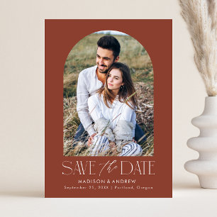 Save The Date Photo Brown simple et moderne