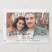 Save The Date Photo Calligraphie simple (Devant)