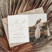 Save The Date Photo Calligraphy Wedding Modern