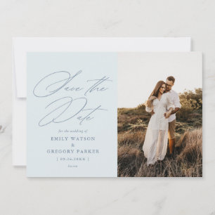 Save The Date Photo Calligraphy Wedding Modern