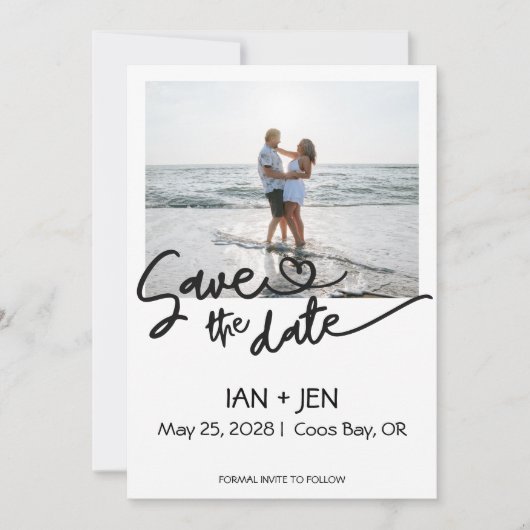 Save the Date Photo Card (Voorkant)