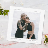 Save The Date Photo Carré Minimale Moderne Enregistrer La Date