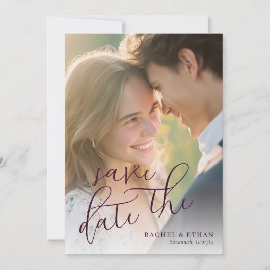 Save The Date Photo Chaleur Romantique (Devant)