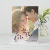 Save The Date Photo Chaleur Romantique (Debout devant)
