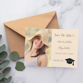 Save The Date Photo champagne mocha Graduation