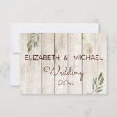 Save The Date Photo Chic Rustique Moderne Simple Mariage (Dos)