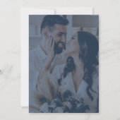 Save The Date Photo classique blanche et élégante marine (Dos)