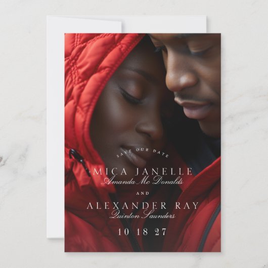 Save The Date Photo classique classique classique élégante (Devant)