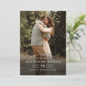 Save The Date Photo classique de mariage élégant (Debout devant)