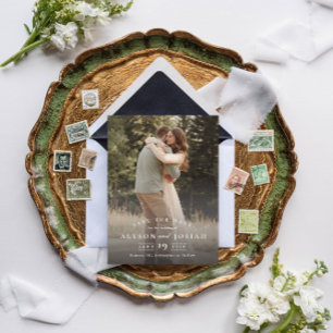 Save The Date Photo classique de mariage élégant