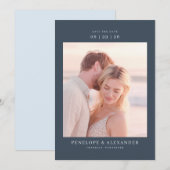 Save The Date Photo Classique Navy Romantique (Devant / Derrière)