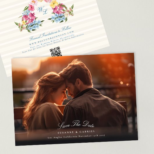 Save The Date Photo classique Qr Code Photo Mariage Site Web