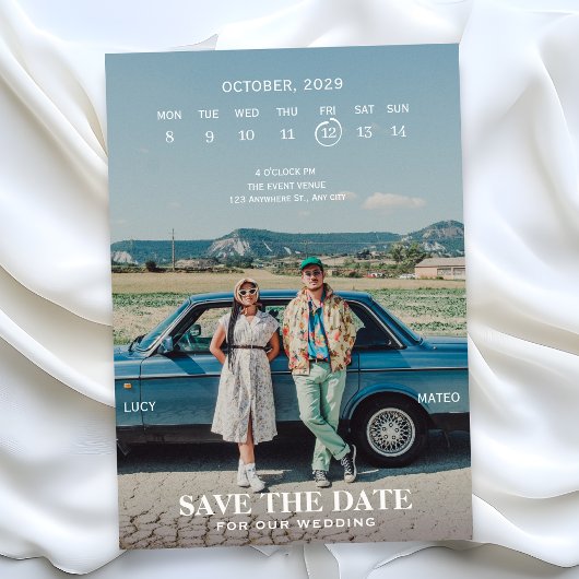 Save The Date Photo classique rétro