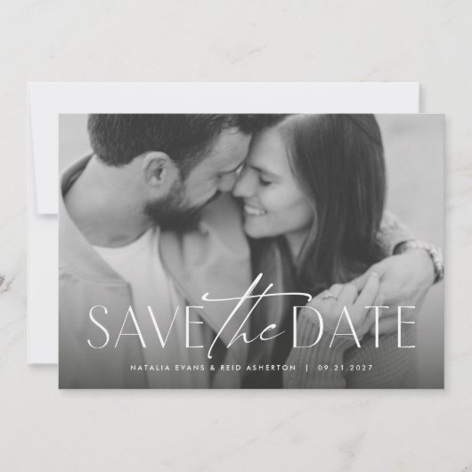 Save The Date Photo classique simple et design (Devant)