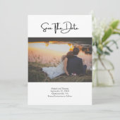 Save The Date Photo Code QR Site Mariage Moderne tendance (Debout devant)