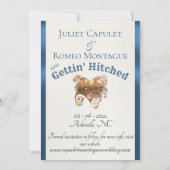 Save The Date Photo & Cœur - Bleu (Dos)