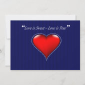 Save The Date Photo Coeur pointillé Enregistrer la date Marine j (Dos)