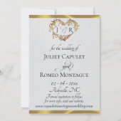 Save The Date Photo, Cœurs & Ruban - Perle Argent/Or (Dos)