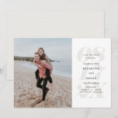 Save The Date Photo couleur beige neutre (Devant / Derrière)