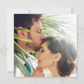 Save The Date Photo Couple Fleur sauvage turquoise Enregistrer L (Dos)