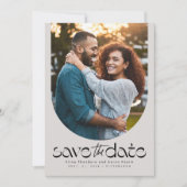 Save The Date Photo courbée moderne et tendance (Devant)