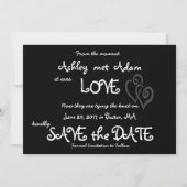 Save The Date Photo d'amour romantique Sauvez la date | Tableau (Devant)
