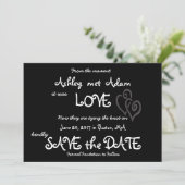 Save The Date Photo d'amour romantique Sauvez la date | Tableau (Debout devant)