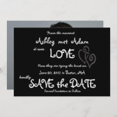 Save The Date Photo d'amour romantique Sauvez la date | Tableau (Devant / Derrière)