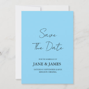 Save The Date Photo d'annonce de date de mariage à écriture mini