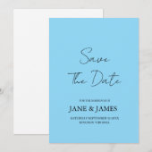 Save The Date Photo d'annonce de date de mariage à écriture mini (Devant / Derrière)