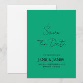 Save The Date Photo d'annonce de date de mariage à écriture mini (Devant / Derrière)