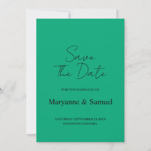 Save The Date Photo d'annonce de date de mariage à l'écriture mi
